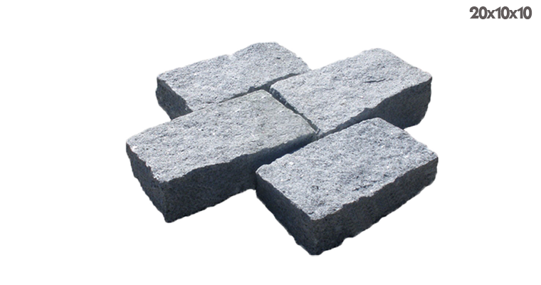 Silver Gray Granite setts cobbles