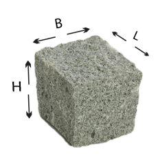 Pavé Granit Grain Fin - Mesures